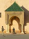  the old medina walls of meknes make up perfect football goals...