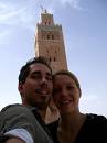  in front of the minaret of koutoubia, marrakesh